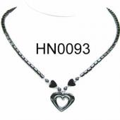 Hematite Heart Pendant Beads Stone Chain Choker Fashion Women Necklace